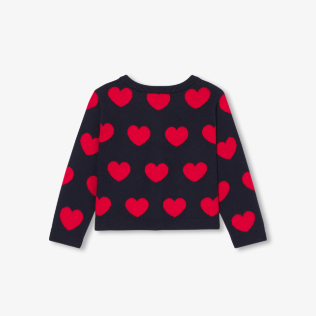 Baby girl heart cotton cardigan Baby girl heart cotton cardigan