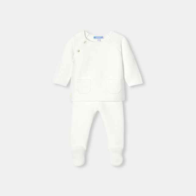 Baby cotton garter-stitch  set Baby cotton garter-stitch  set