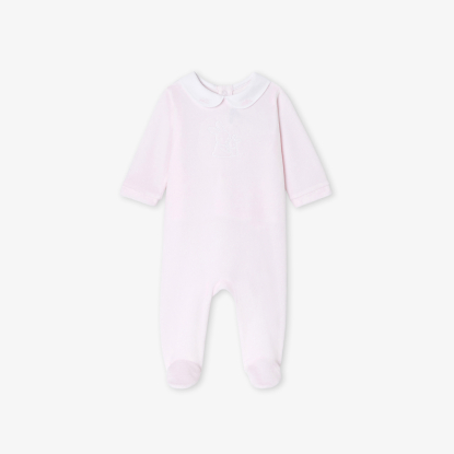 Baby girl pyjamas in velvet bouclette