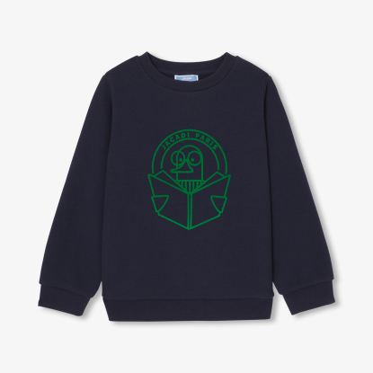 Boy double-face piqué sweatshirt