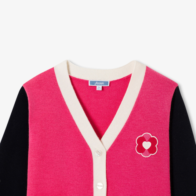 Cardigan enfant fille color block Cardigan enfant fille color block
