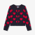 Girl jacquard heart cardigan Girl jacquard heart cardigan