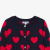 Girl jacquard heart cardigan Girl jacquard heart cardigan