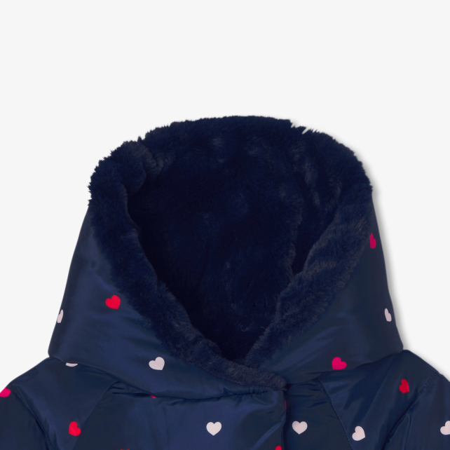 Baby girl heart-shaped motif down jacket Baby girl heart-shaped motif down jacket