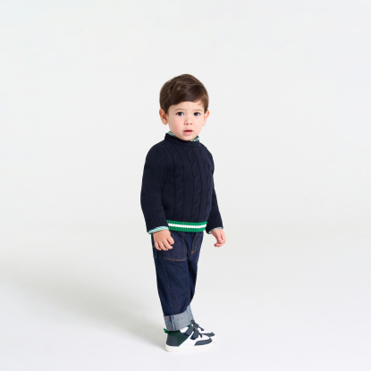Baby boy cable knit sweater