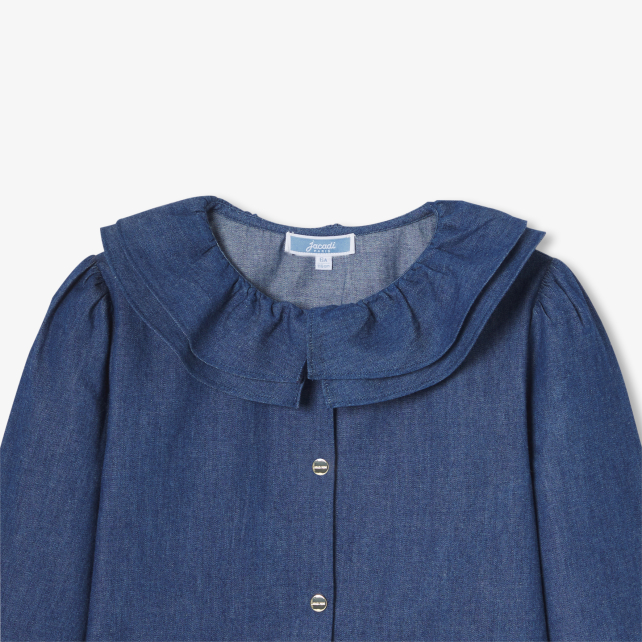 Blouse enfant fille en jean léger Blouse enfant fille en jean léger
