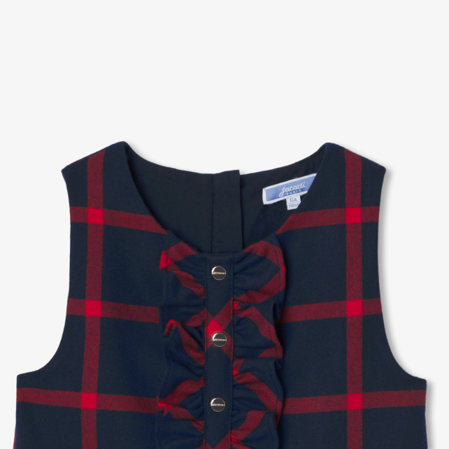 Girl pinafore dress in flannel Girl pinafore dress in flannel