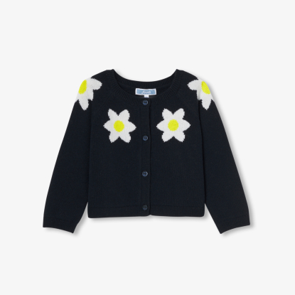 Baby girl cardigan in wool and cashmere
