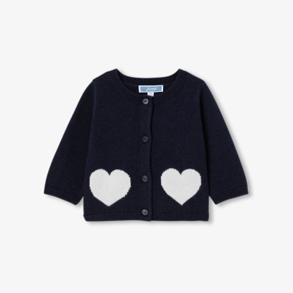 Cardigan bébé fille en jersey de coton
