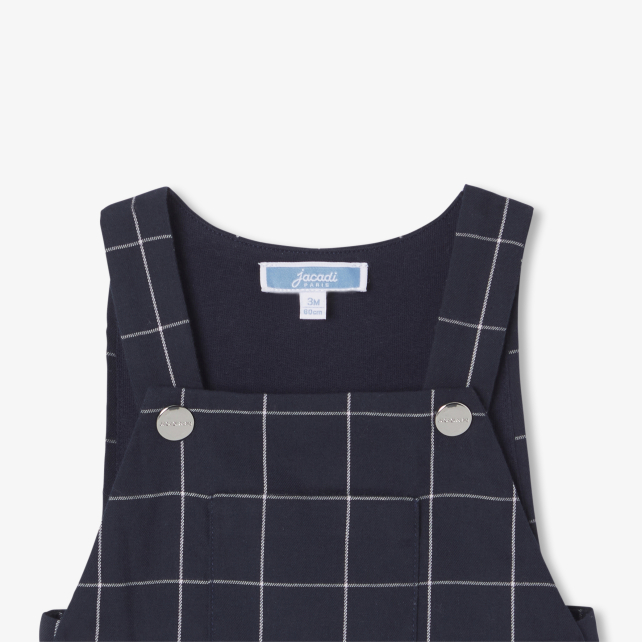 Baby boy checked overalls Baby boy checked overalls