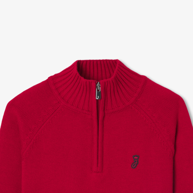 Boy sweater with trucker collar Boy sweater with trucker collar