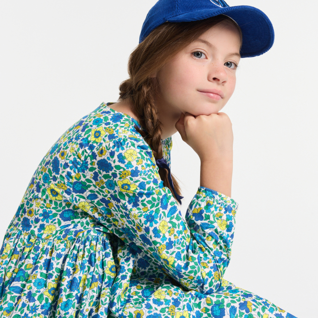 Robe enfant fille en velours Liberty
