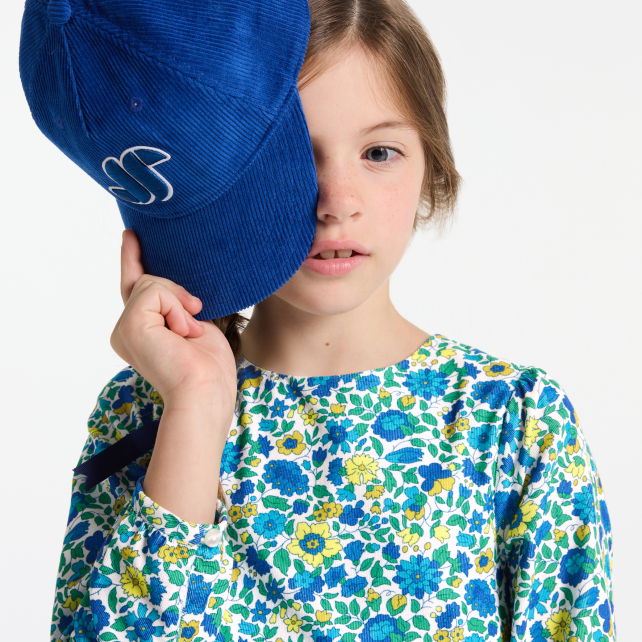 Robe enfant fille en velours Liberty