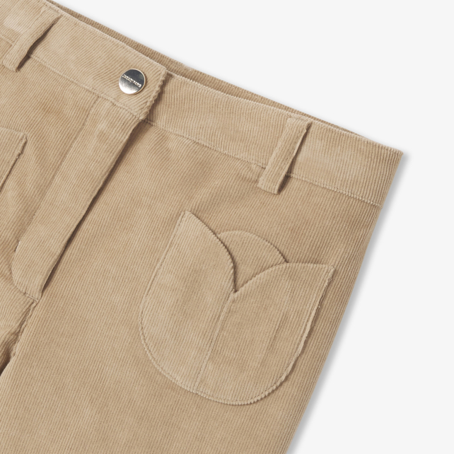 Pantalon enfant fille en velours milleraies