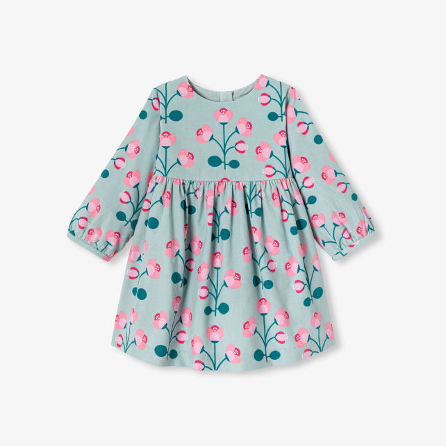 Robe bébé fille en velours