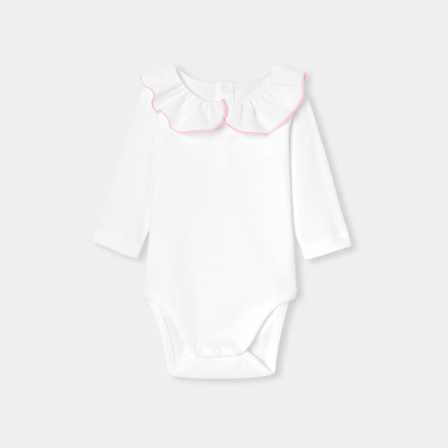 Baby girl bodysuit with large ruffle Baby girl bodysuit with large ruffle