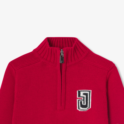 Baby boy trucker-neck sweater