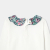 Girl T-shirt with Liberty fabric collar Girl T-shirt with Liberty fabric collar