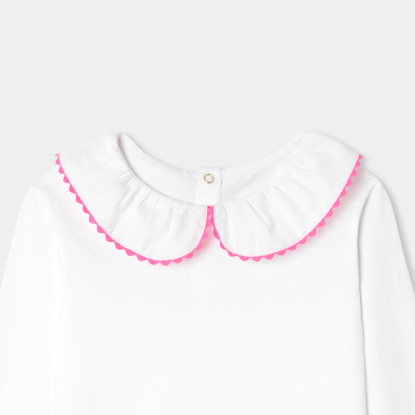 Girl t-shirt with fancy collar