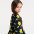 Robe enfant fille en velours milleraies