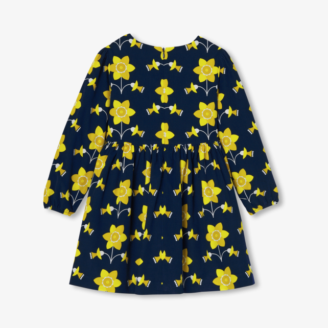 Robe enfant fille en velours milleraies