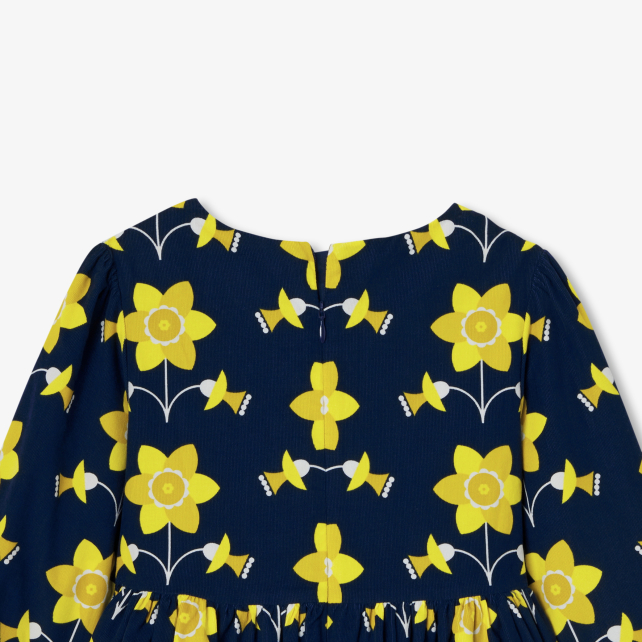 Robe enfant fille en velours milleraies