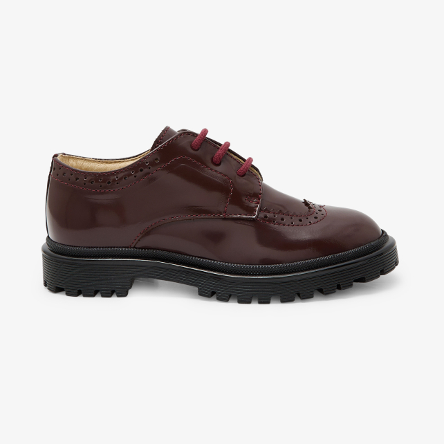 Derbies enfant en cuir glacé