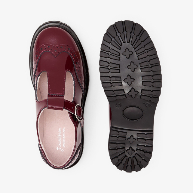 Salomés enfant fille en cuir verni Salomés enfant fille en cuir verni