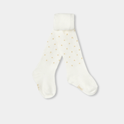 Baby girl polka dot tights