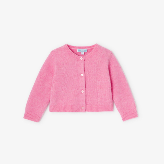 Cardigan bébé fille en laine et alpaga