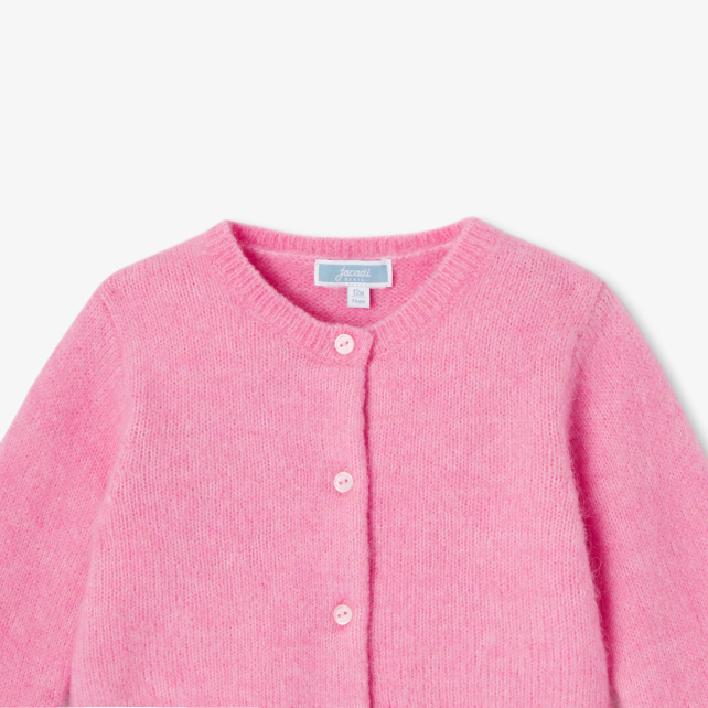 Cardigan bébé fille en laine et alpaga