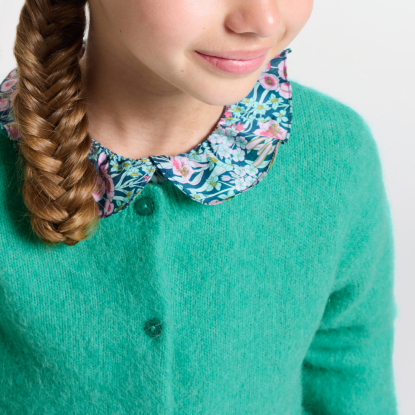 Cardigan enfant fille en laine et alpaga
