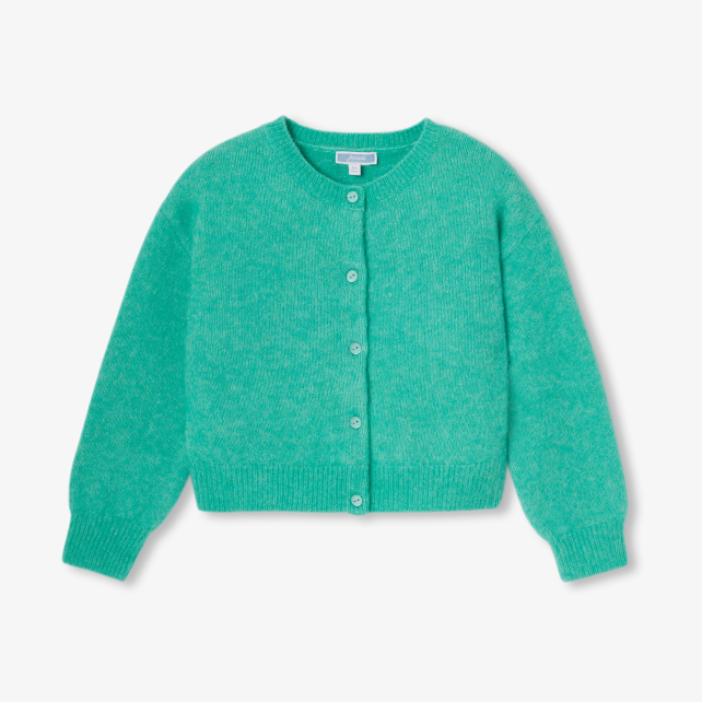 Cardigan enfant fille en laine et alpaga