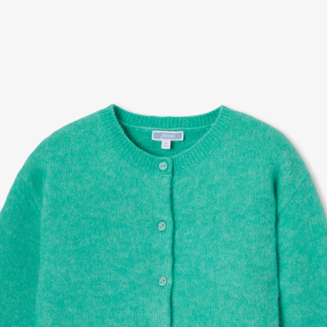 Cardigan enfant fille en laine et alpaga