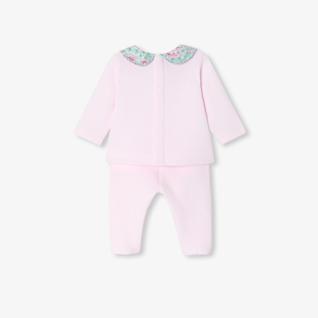 Ensemble confort bébé fille en double jersey Ensemble confort bébé fille en double jersey