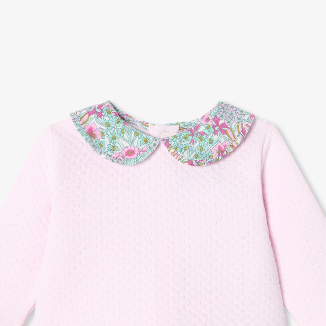 Ensemble confort bébé fille en double jersey Ensemble confort bébé fille en double jersey