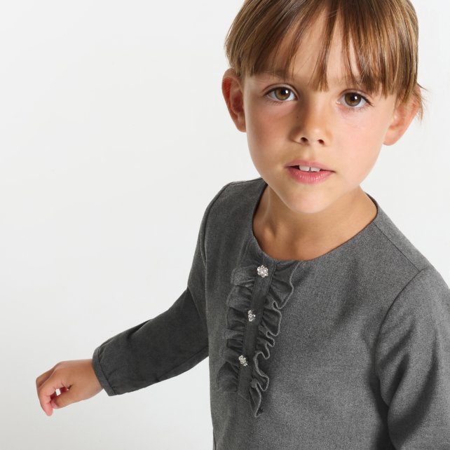 Robe enfant fille en flanelle Robe enfant fille en flanelle