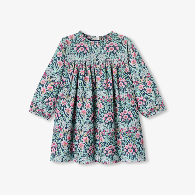 Robe bébé fille en tissu Liberty velours