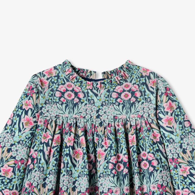 Robe bébé fille en tissu Liberty velours
