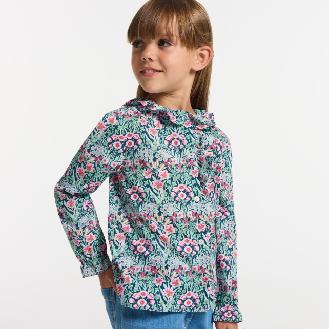 Blouse enfant fille en tissu Liberty