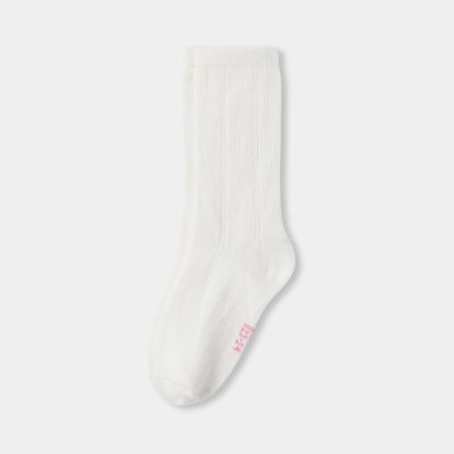 Chaussettes hautes bébé fille maille pointelle