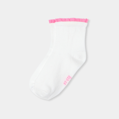 Girl socks with contrasting ruffle