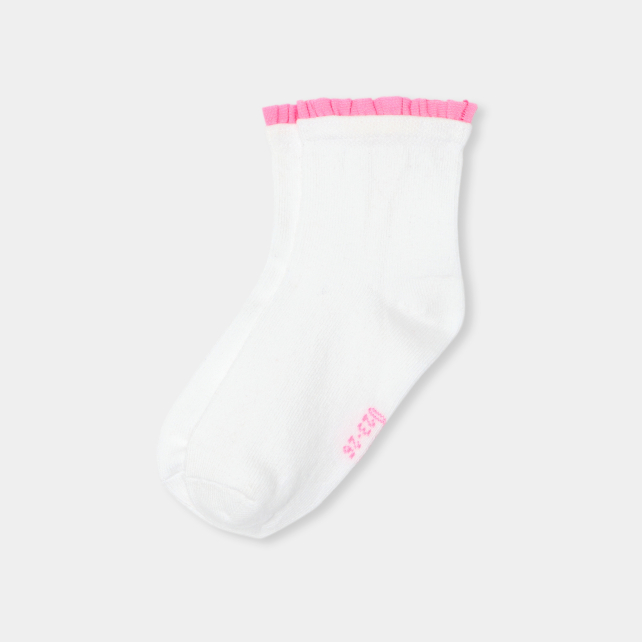 Girl socks with contrasting ruffle Girl socks with contrasting ruffle
